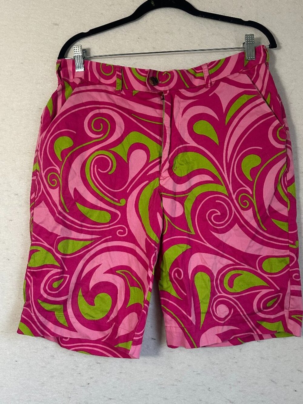 Loudmouth Shorts Mens Size 34 Colorful psychedelic Golf Stretch Performance 10"
